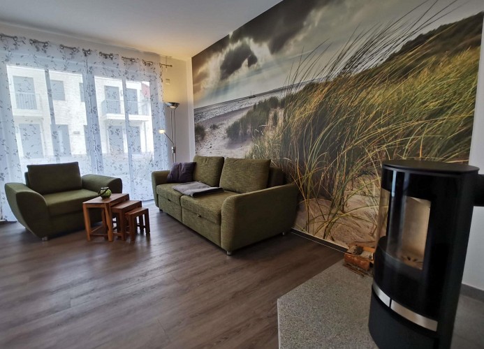 Wohnzimmer mit Kamin