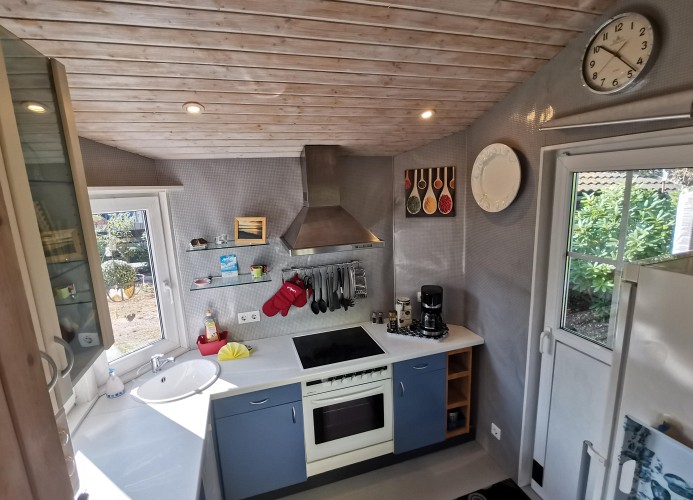 gut ausgestattete Küche